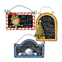 Chalkboard Cheer Ornaments E-Pattern by Chris Haughey