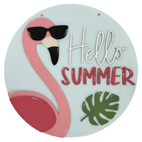 Hello Summer - Flamingo  Hanger Kit