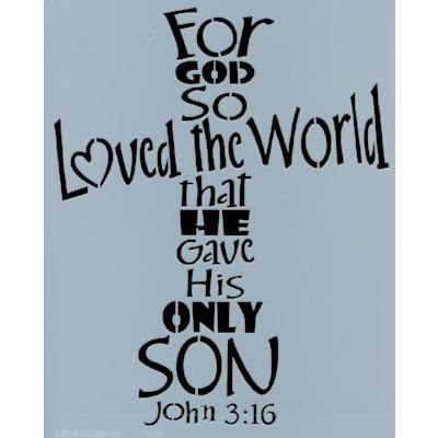 John 3:16 Stencil