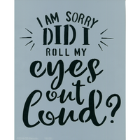 Roll Eyes Stencil