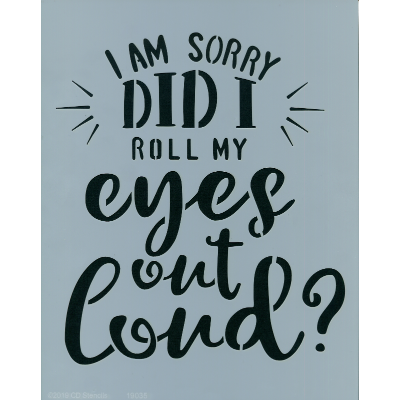Roll Eyes Stencil