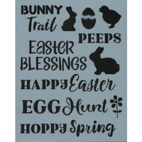 Easter Words Stencil