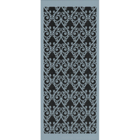 Heart Scroll Border Stencil