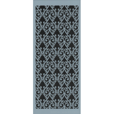 Heart Scroll Border Stencil
