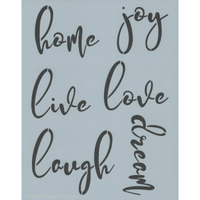 Motivational Words Stencil