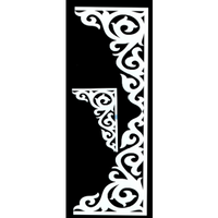 Flourish Corner and Border Stencil- 2pc.