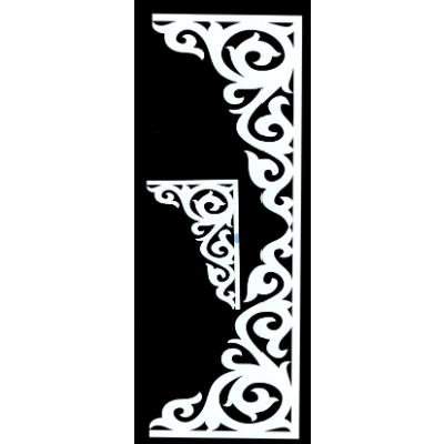 Flourish Corner and Border Stencil- 2pc.
