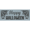Happy Halloween Spiderwebs Stencil