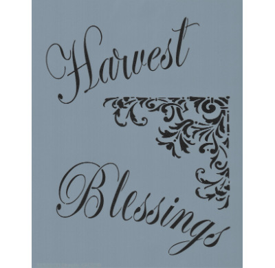 Harvest Blessings Stencil