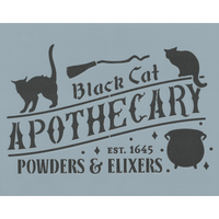 Black Cat Apothecary Stencil