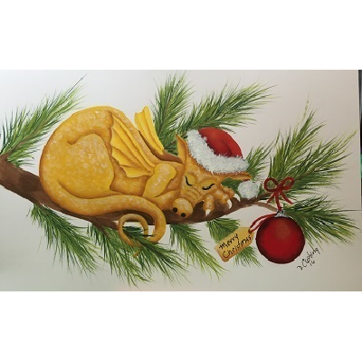 Christmas Dragon E-Pattern By Debbie Cushing