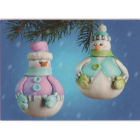 Rolly Polly Snow Couple E-Pattern By Linda Hollander