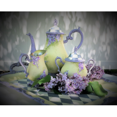 Spring Tea Set E-Pattern By Linda Hollander