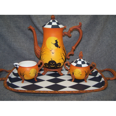 Witches Brew Tea Set E-Pattern By Linda Hollander