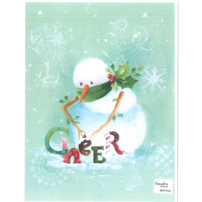 Cheer Snowman E-Pattern By Sandra Malone