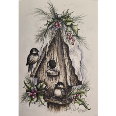 Christmas Cards Pen & Ink E-Pattern by Wendy Fahey