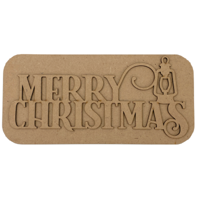 Merry Christmas Layered Plaque