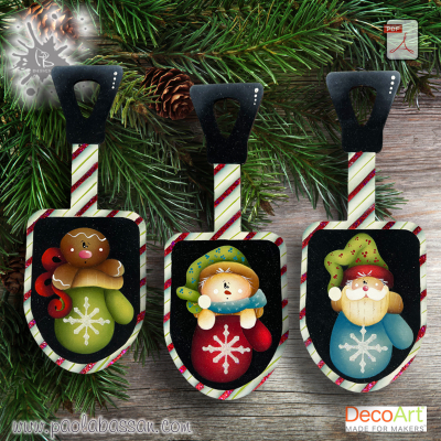 Christmas Shovel Ornaments E-Pattern By Paola Bassan