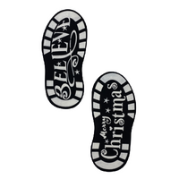 Santa Believe and Christmas Boot Prints Stencil