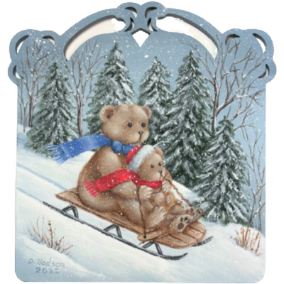 Sledding Teddies E-Pattern By Donna Hodson