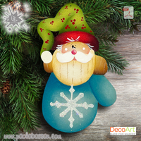 Santa Christmas Glove Ornament By Paola Bassan