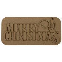 Merry Christmas Layered Plaque