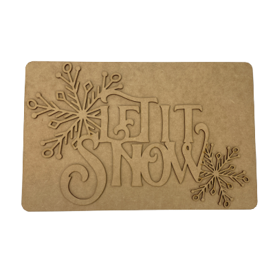 Let It Snow Layered Plaque