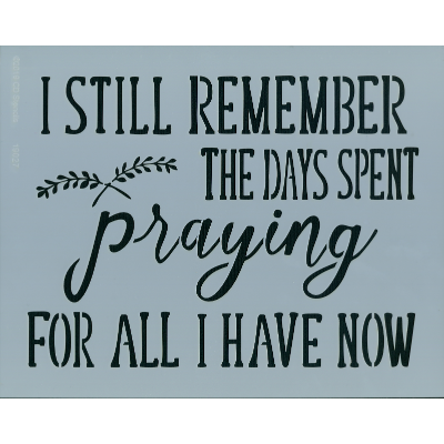 I Still Remember Stencil