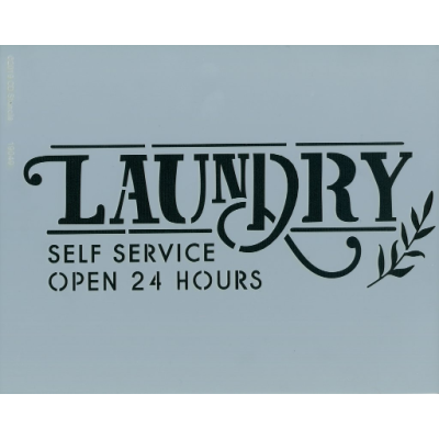 Laundry 24 Hours Stencil