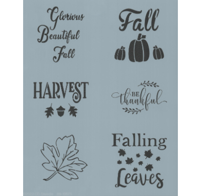 Word Blocks Fall Stencil Cupboard Distributing