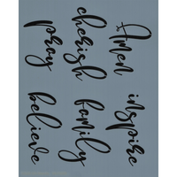 Inspirational Words Stencil