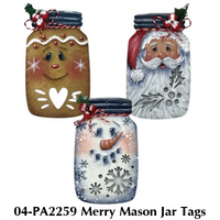 Merry Mason Jar Tag Ornaments Bundle PA2259