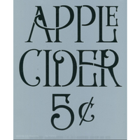 Apple Cider 5¢ Stencil