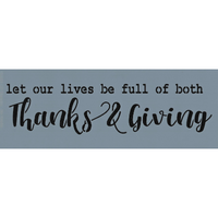 Thanks & Giving Stencil