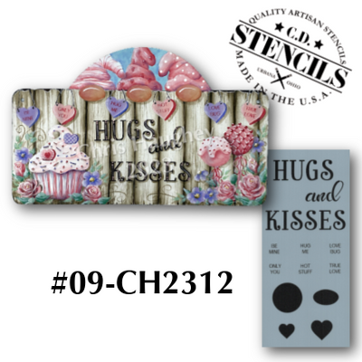 Hugs and Kisses Stencil