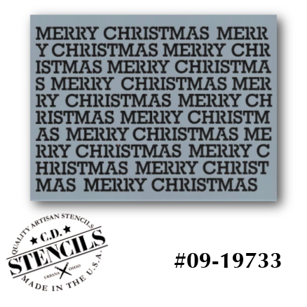 Merry Christmas Background Stencil