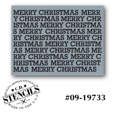 Merry Christmas Background Stencil