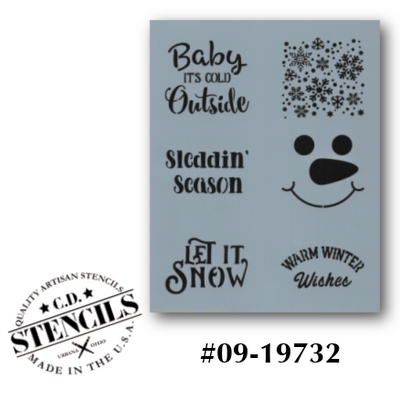 Word Blocks: Winter Stencil