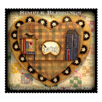 Simple Blessing Heart Plaque E-Pattern by Martha Smalley