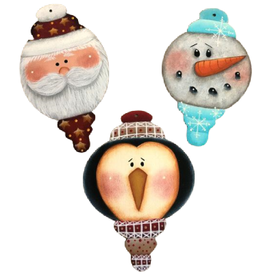 Santa and Friends Ornaments E-Pattern by Becky Levesque