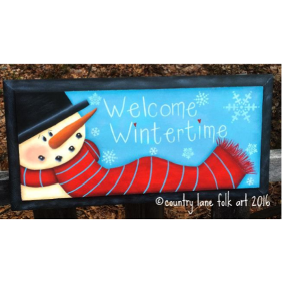 Welcome Wintertime Snowman Sign E-Pattern by Becky Levesque