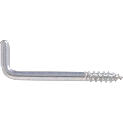 Square Bend Hook Zinc 0.192" x 2-5/8" - 3 Pack