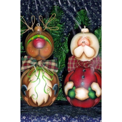 Santa & Reindeer Jingle Belly Ornaments E-Pattern