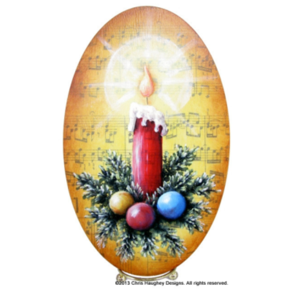 Christmas Candle Plaque E-Pattern
