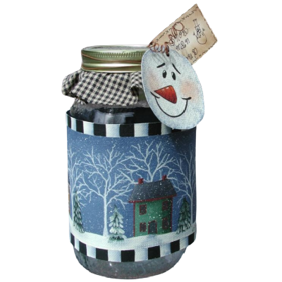 Snowman Soup Jar Wrap E-Pattern