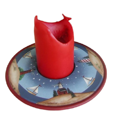Lighthouse Candle Plate E-Pattern