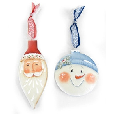 Santa & Snowman Puffy Ornaments E-Pattern