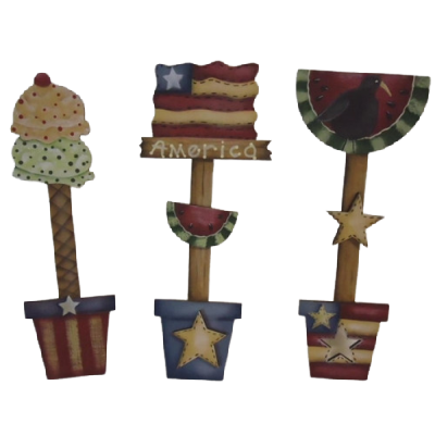 Fourth of July Ornaments E-Pattern