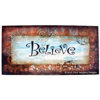 Believe Mixed Media Sign E-Pattern