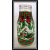 Christmas Checkerboard Patterned Chunky Glass Bottle E-Pattern